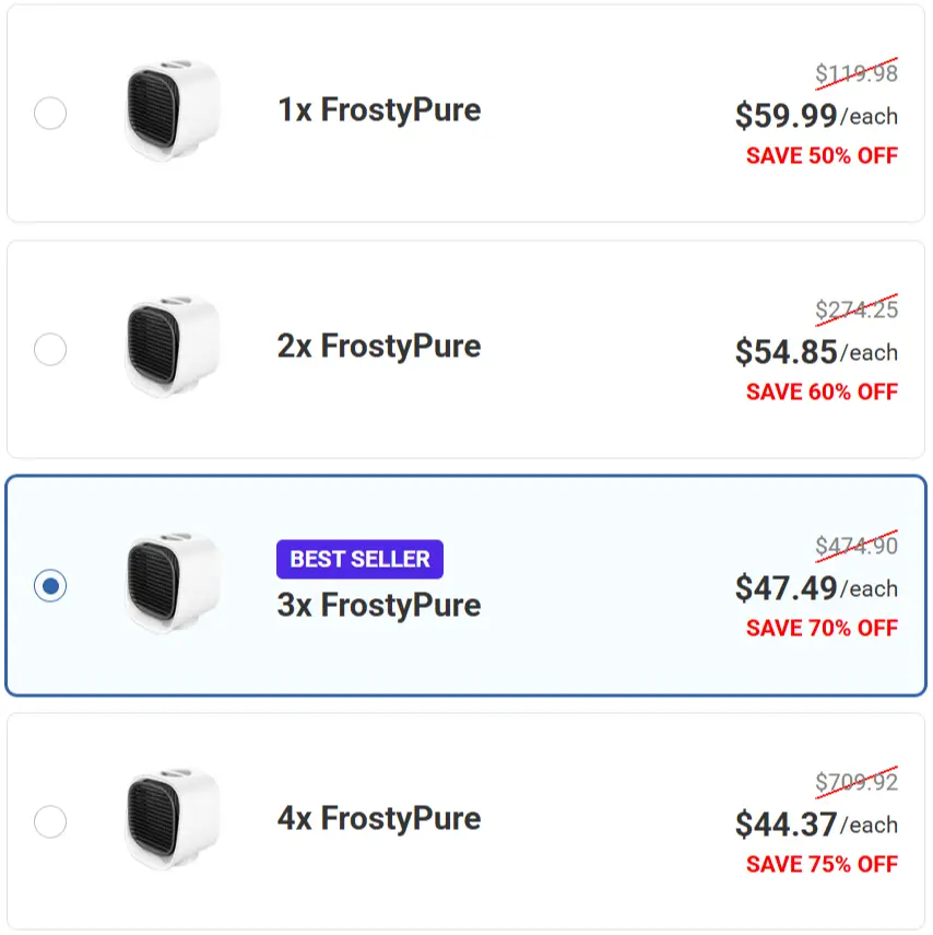 FrostyPure Mini Portable Cooler price 
